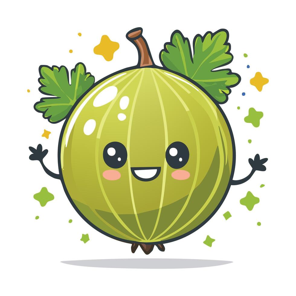 A cute Gooseberry fruit illustration vector