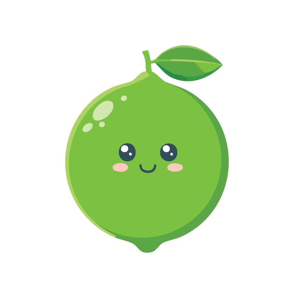 A cute Lime fruit illustration vector