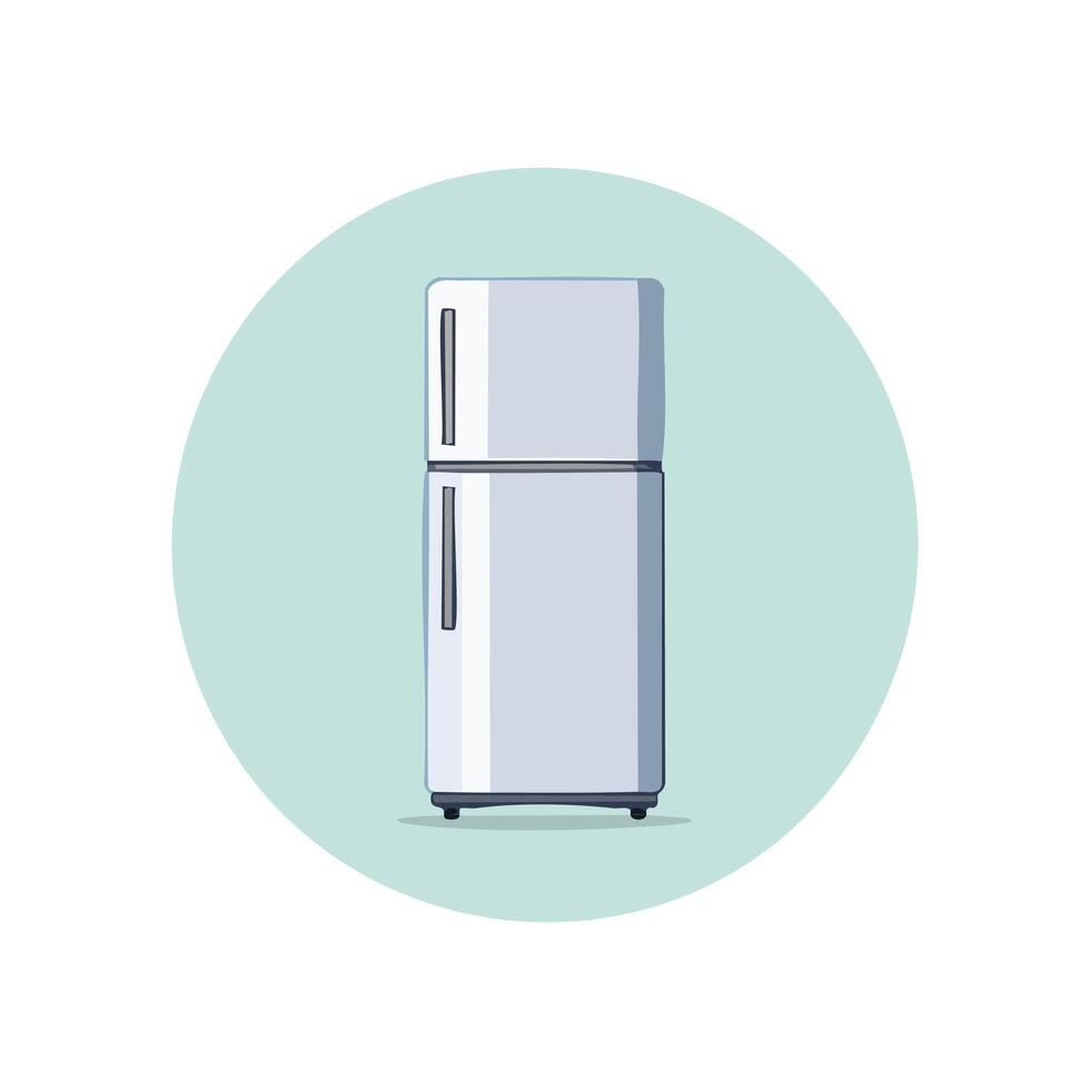 A Refrigerator simple illustration vector