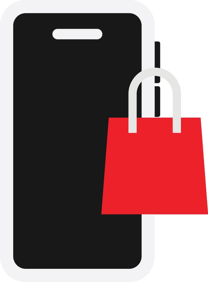 Shopping Mobile Bag Ecommerce vector