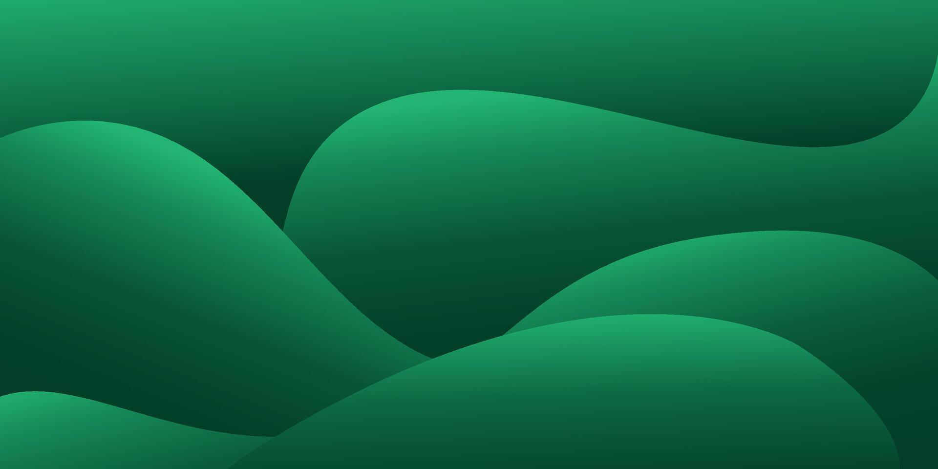 Bright and colorful abstract green wave background. Fluid color design with shadows. Fluid shapes composition. Eps10. vector