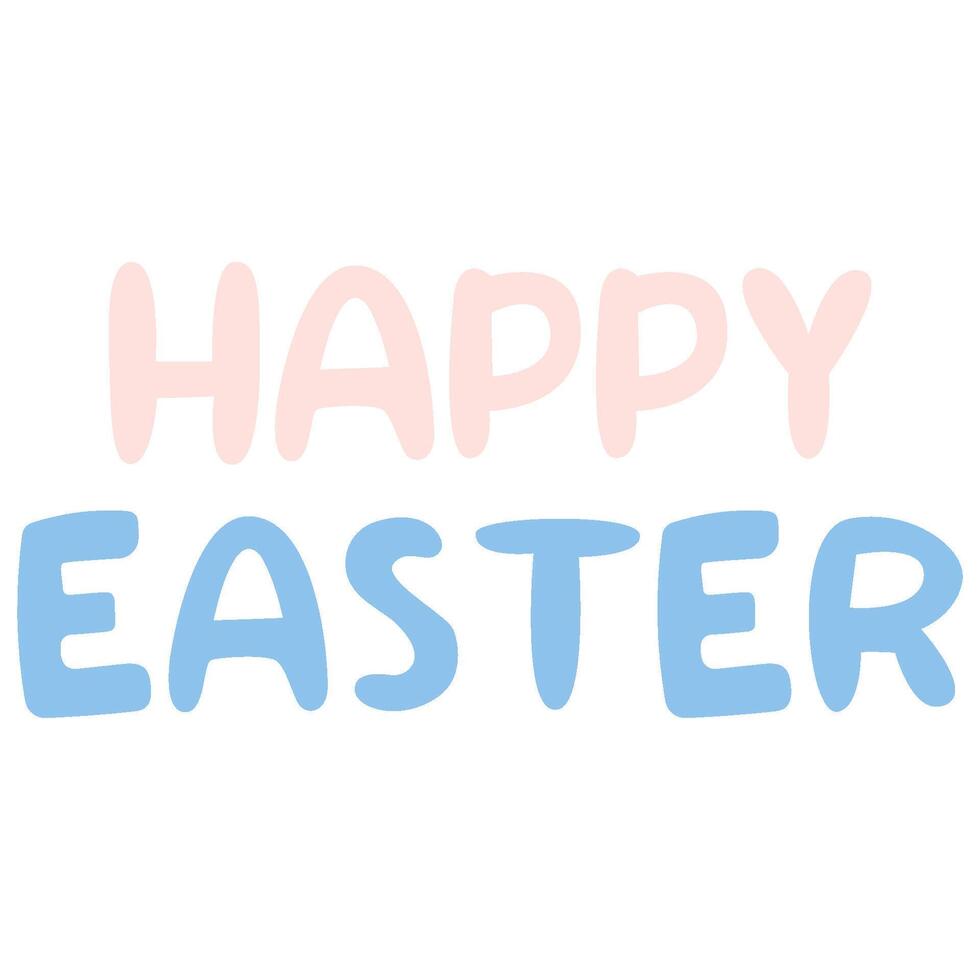 Happy easter text lettering. Season greeting. Greeting card templte. vector