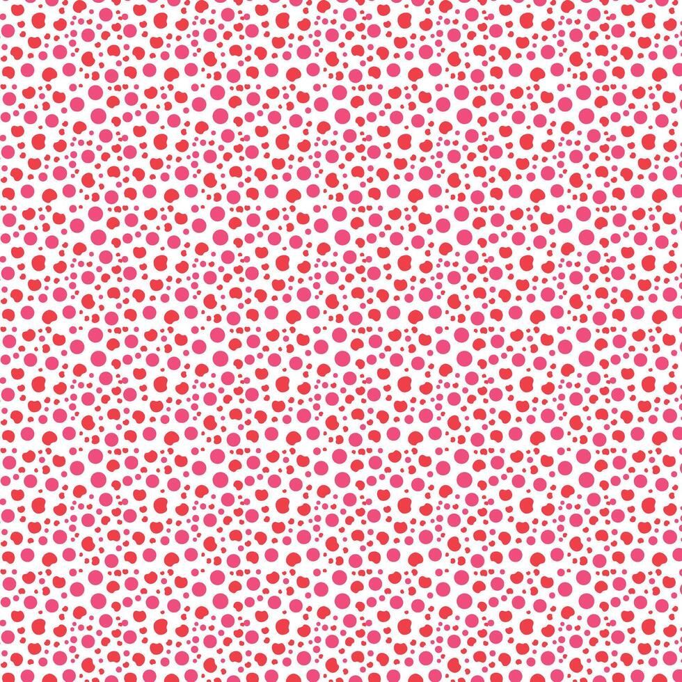 pattern with red polka dots on white background. vector