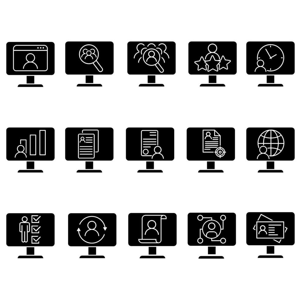 Head hunting icon set. HR illustration sign collection. job search symbol or logo. vector