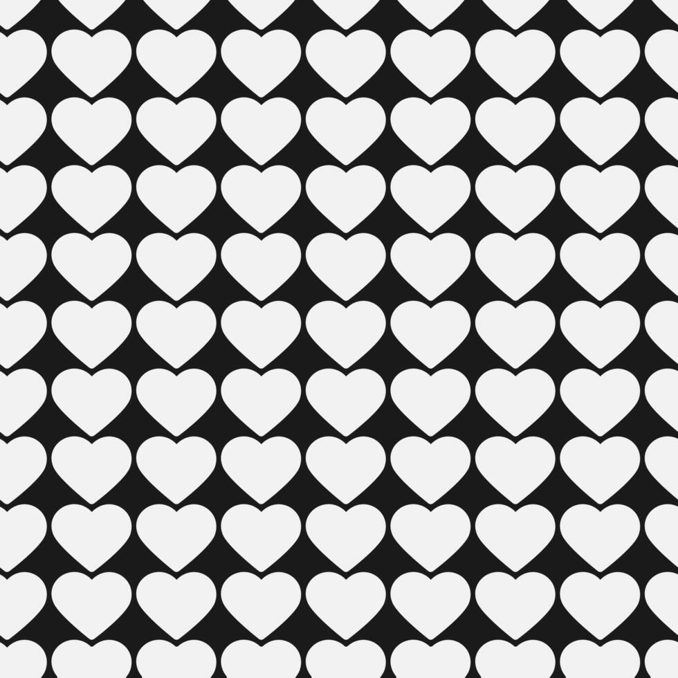 Light hearts on Dark Background Monochrome Seamless Pattern Minimalism White Day Greeting background. Isolated illustration Thematic cards or web promo leaflet wallpaper, price, label, wrapping vector
