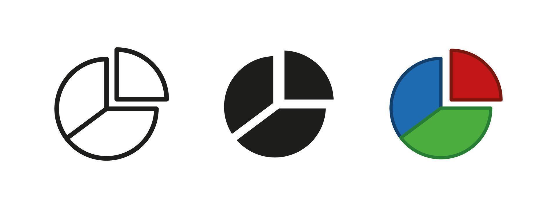 Pie chart diagram icon. Dial infographic illustration. Segment graph symbol. Area section piece sign. Quarter part split pictogram. Business analytics and statistic proportion analysis concept. vector