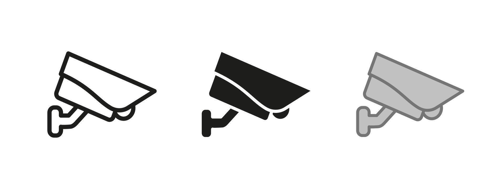 CCTV camera icon. Security cam illustration. Surveillance and monitoring symbol. Protection and observation sign. Privacy control guard pictogram. camera CCTV concept isolated. vector