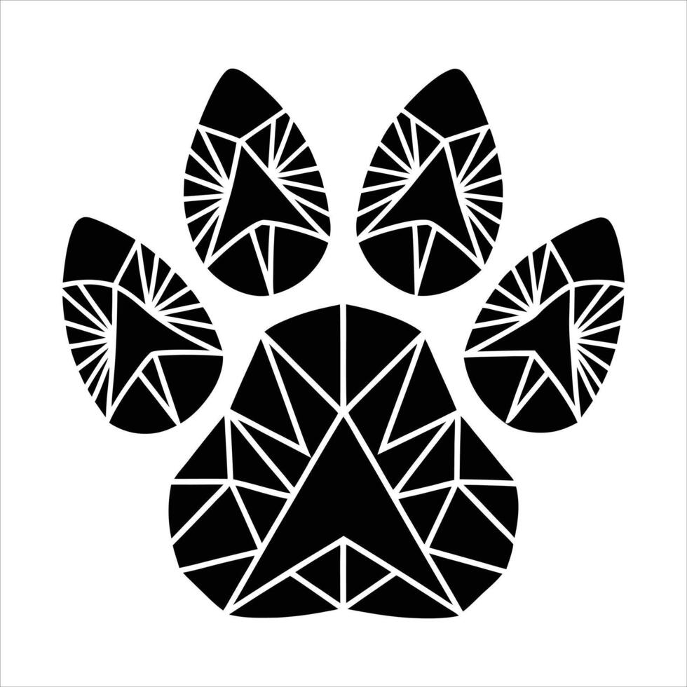 Chevron Paw Print vector