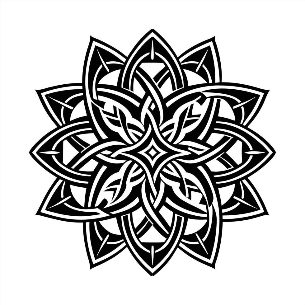 Celtic Knot Flowers vector