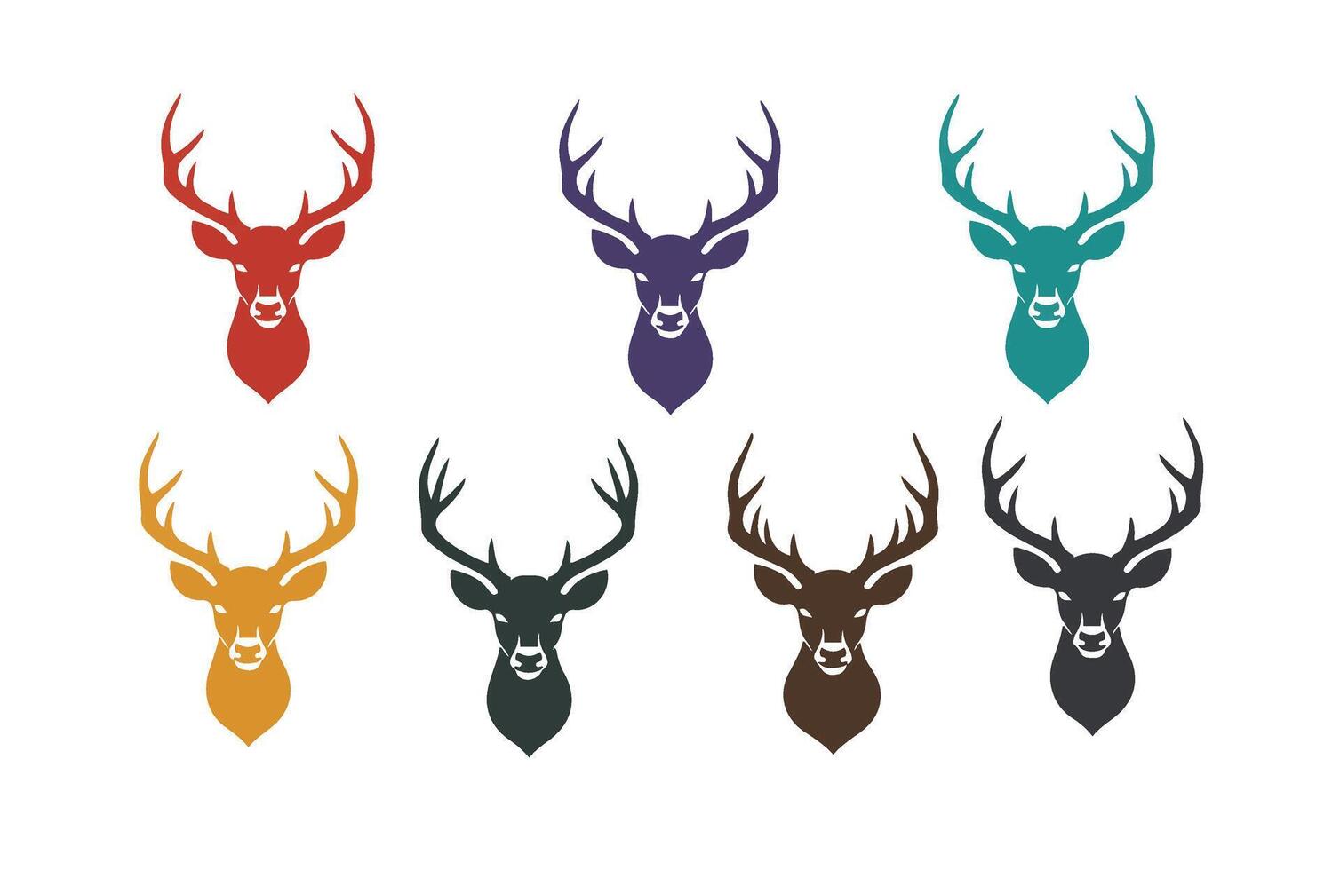 Handcrafted Deer Head Motif vector