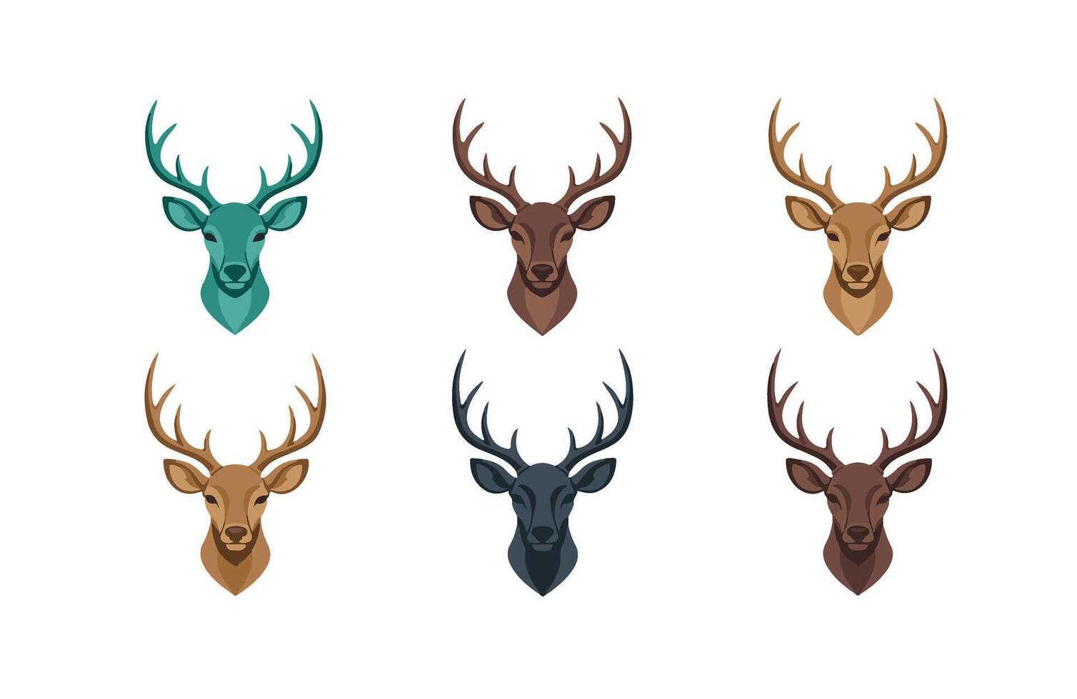 Artistic Deer Head Concept vector