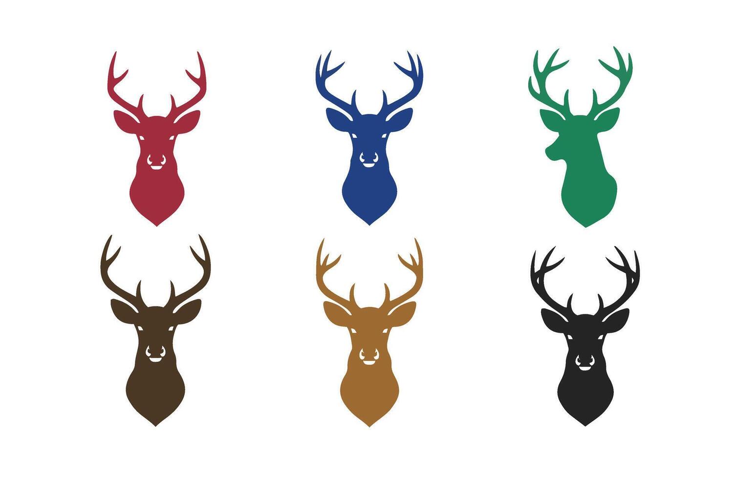 Decorative Deer Head Symbol vector
