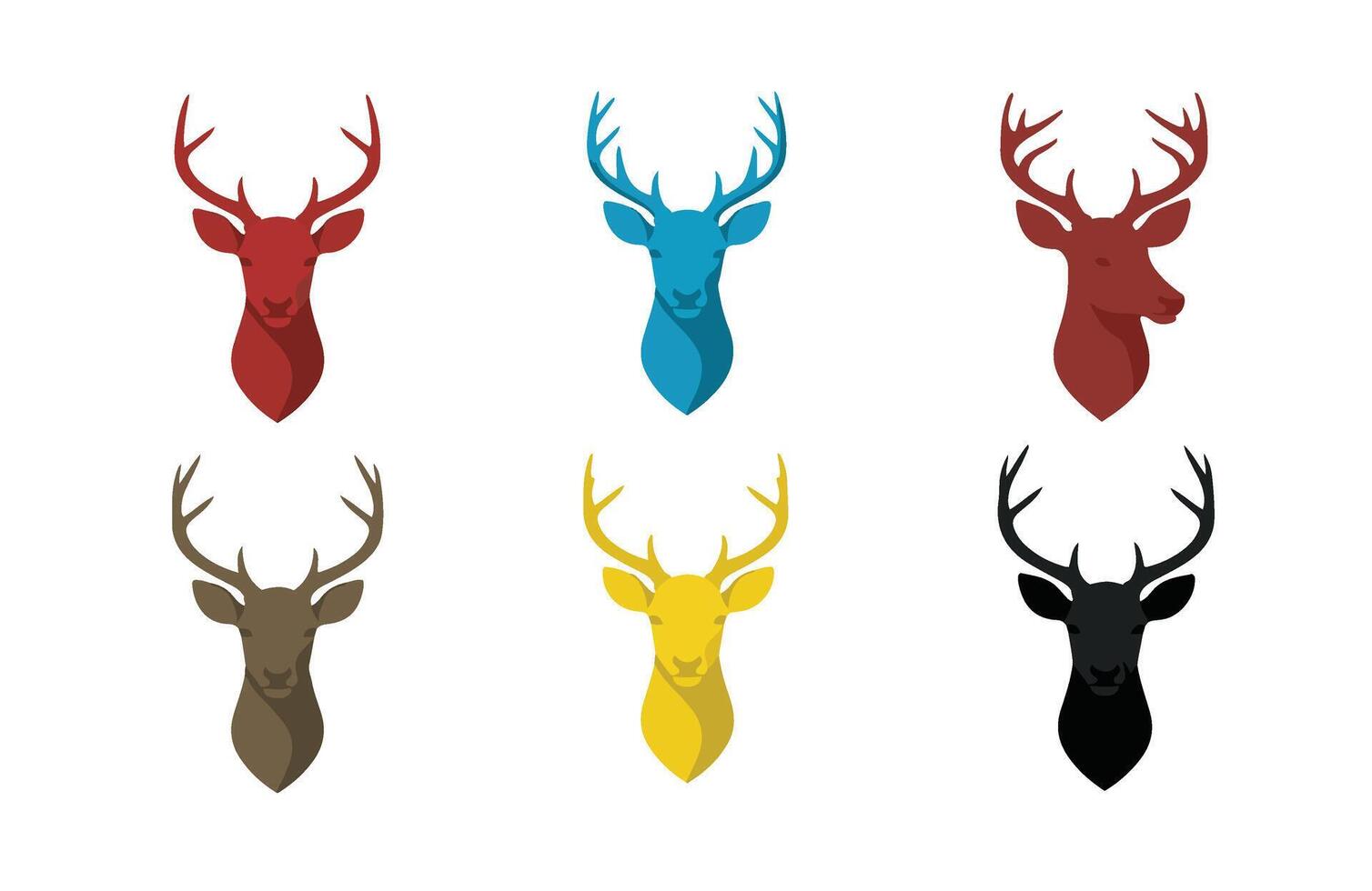 Geometric Deer Head Art vector