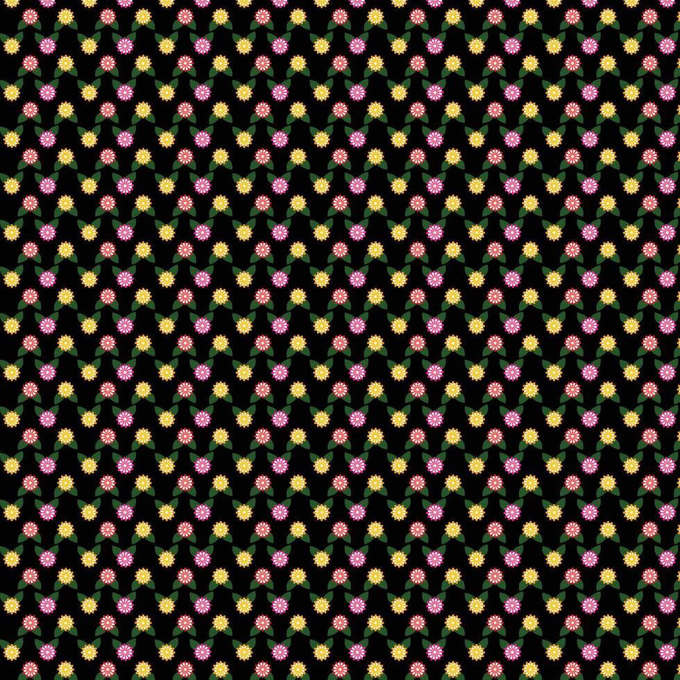 pattern with hearts on a black background. vector