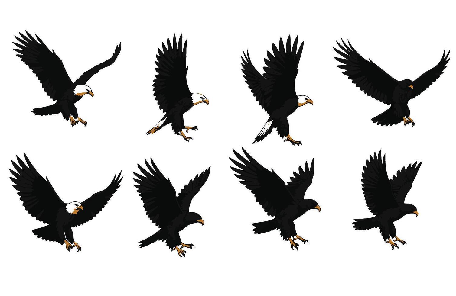 Elegant Eagle in Action with Sharp Focus vector