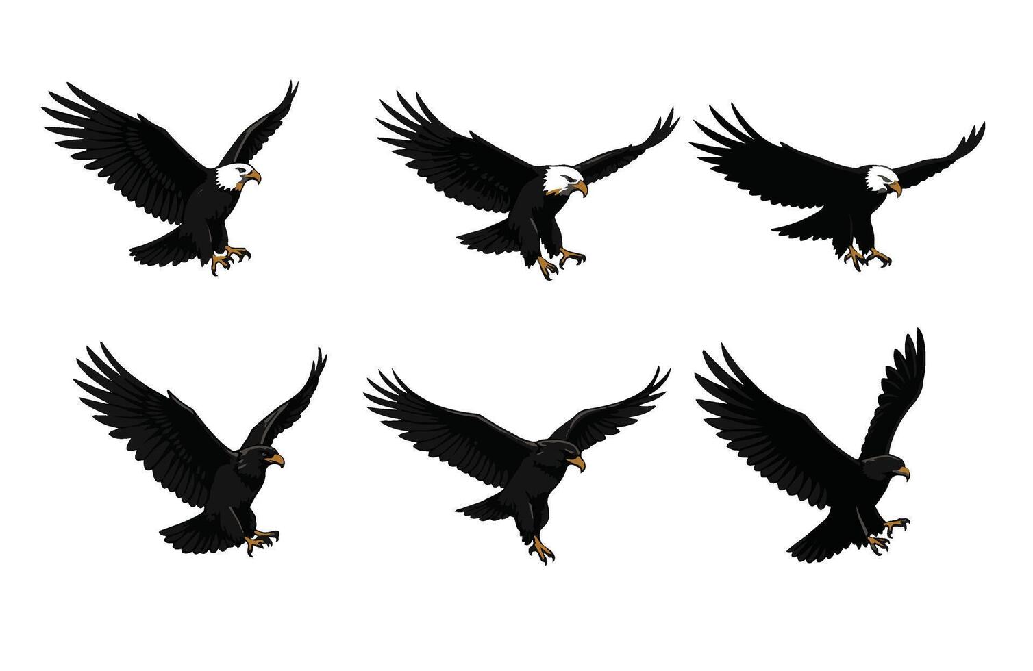 Powerful Eagle Hunting with Sharp Claws vector