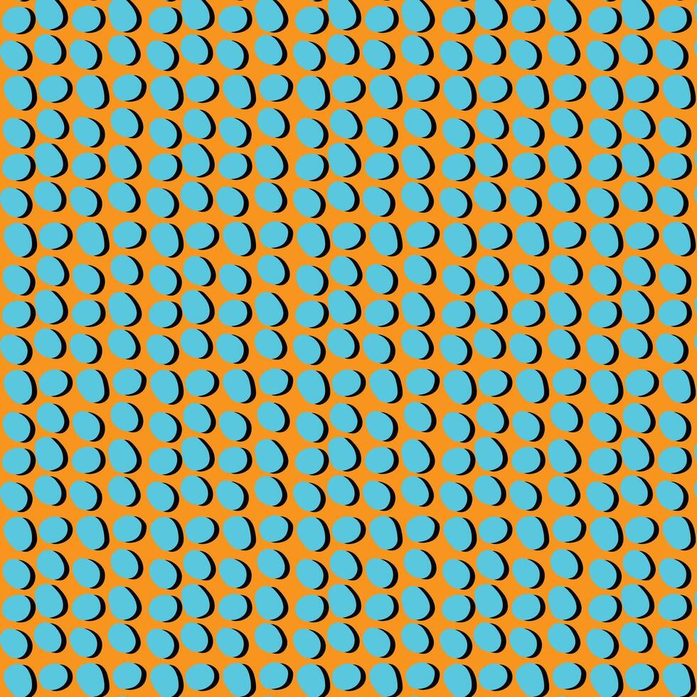 A blue and orange pattern with circles vector