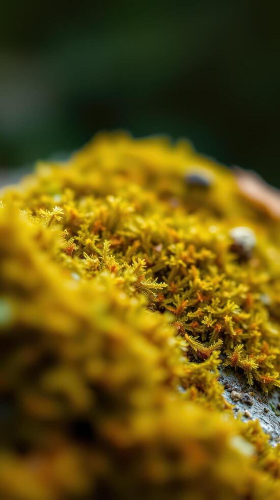 A close up of a mossy rock photo