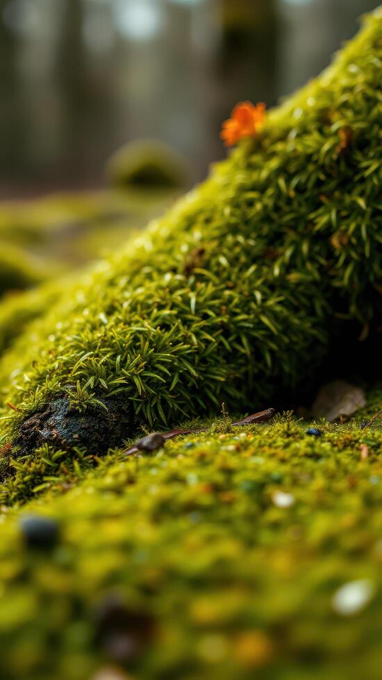 A close up of moss on the ground photo