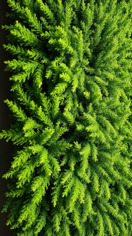 A close up of a green tree with leaves photo