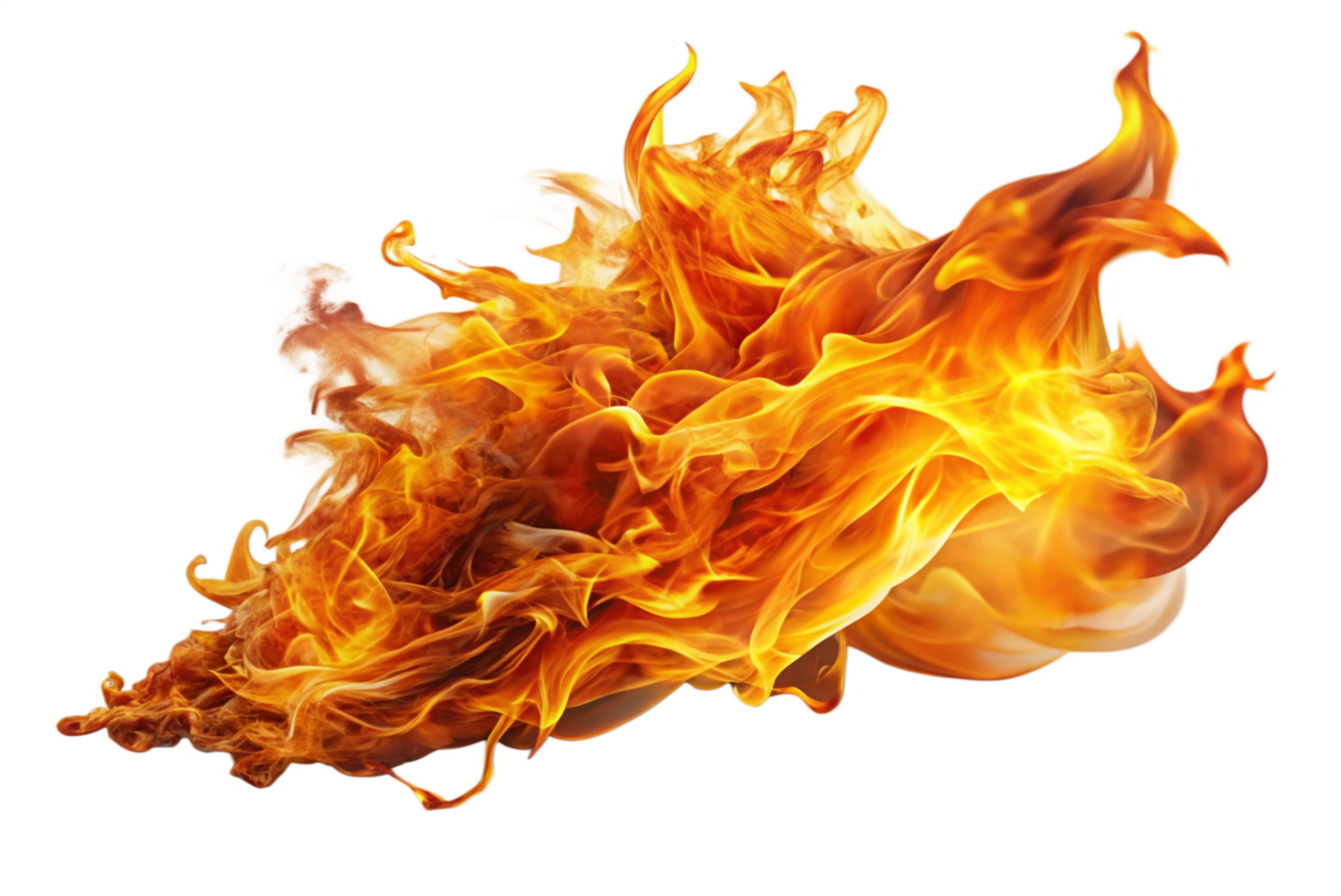 Powerful Flame Burst Against a Transparent Background png