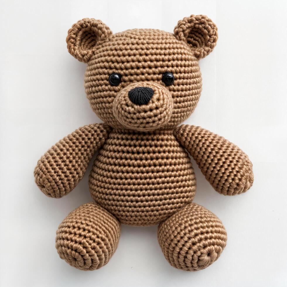Crochet Teddy Bear Toy photo