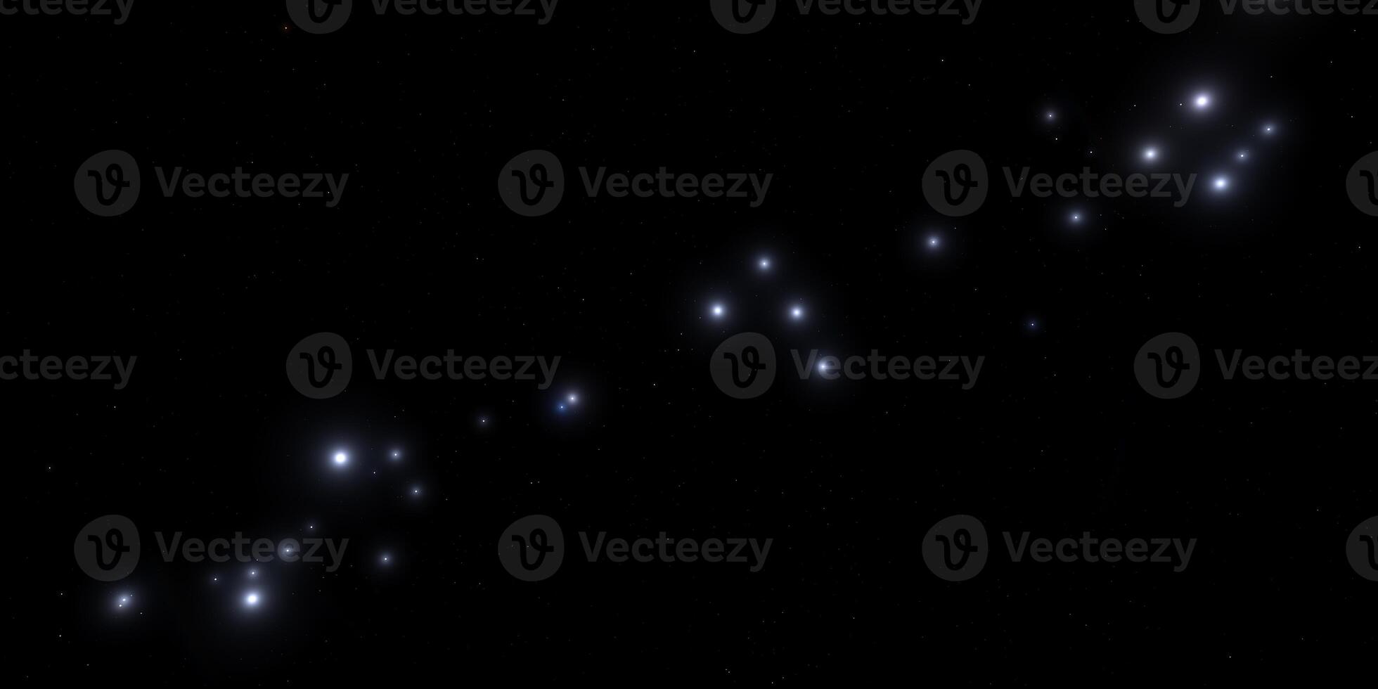 Silent night sky with twinkling star constellations and distant galaxies photo