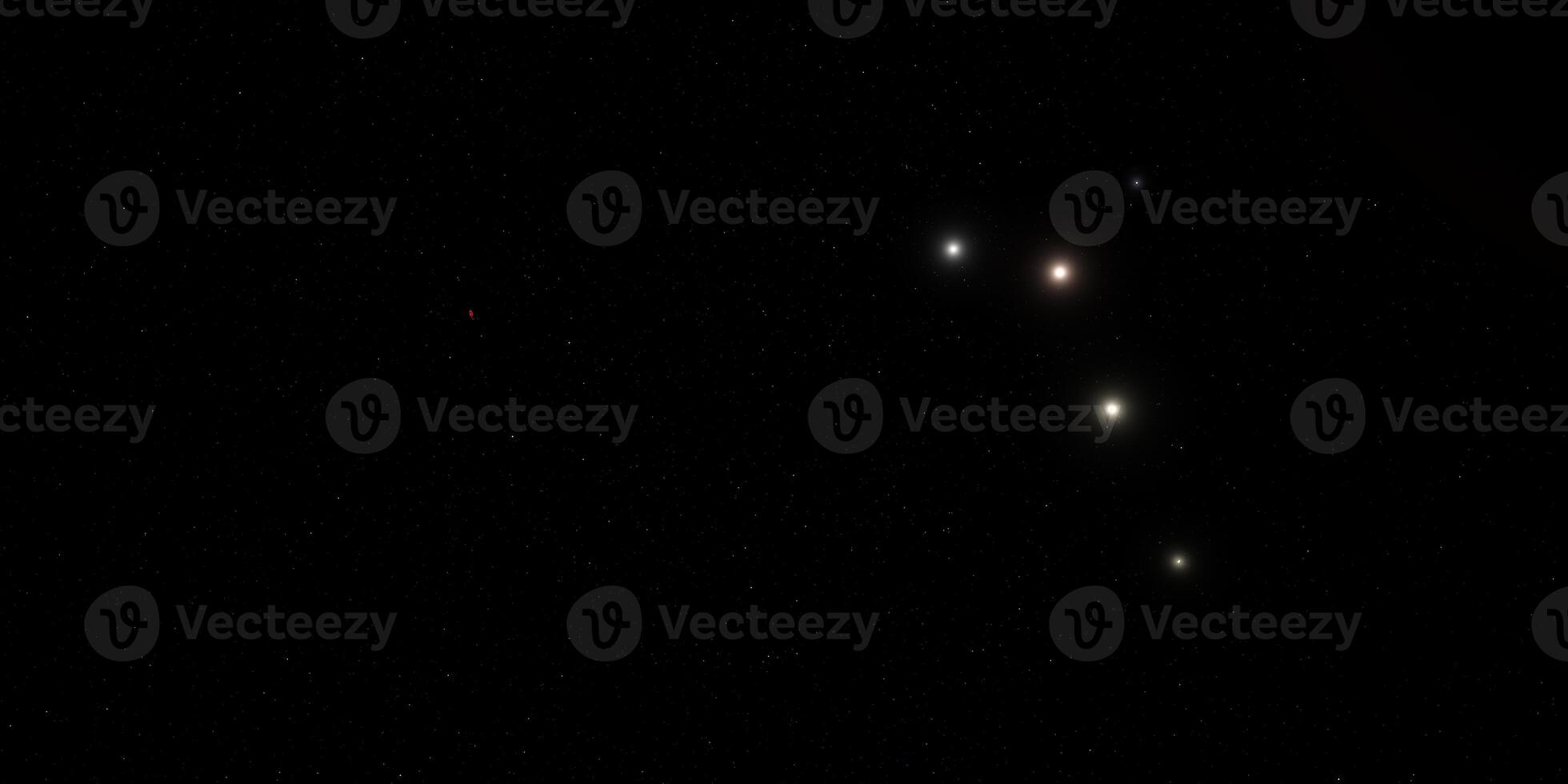 Night sky with ursa major constellation and visible stars photo