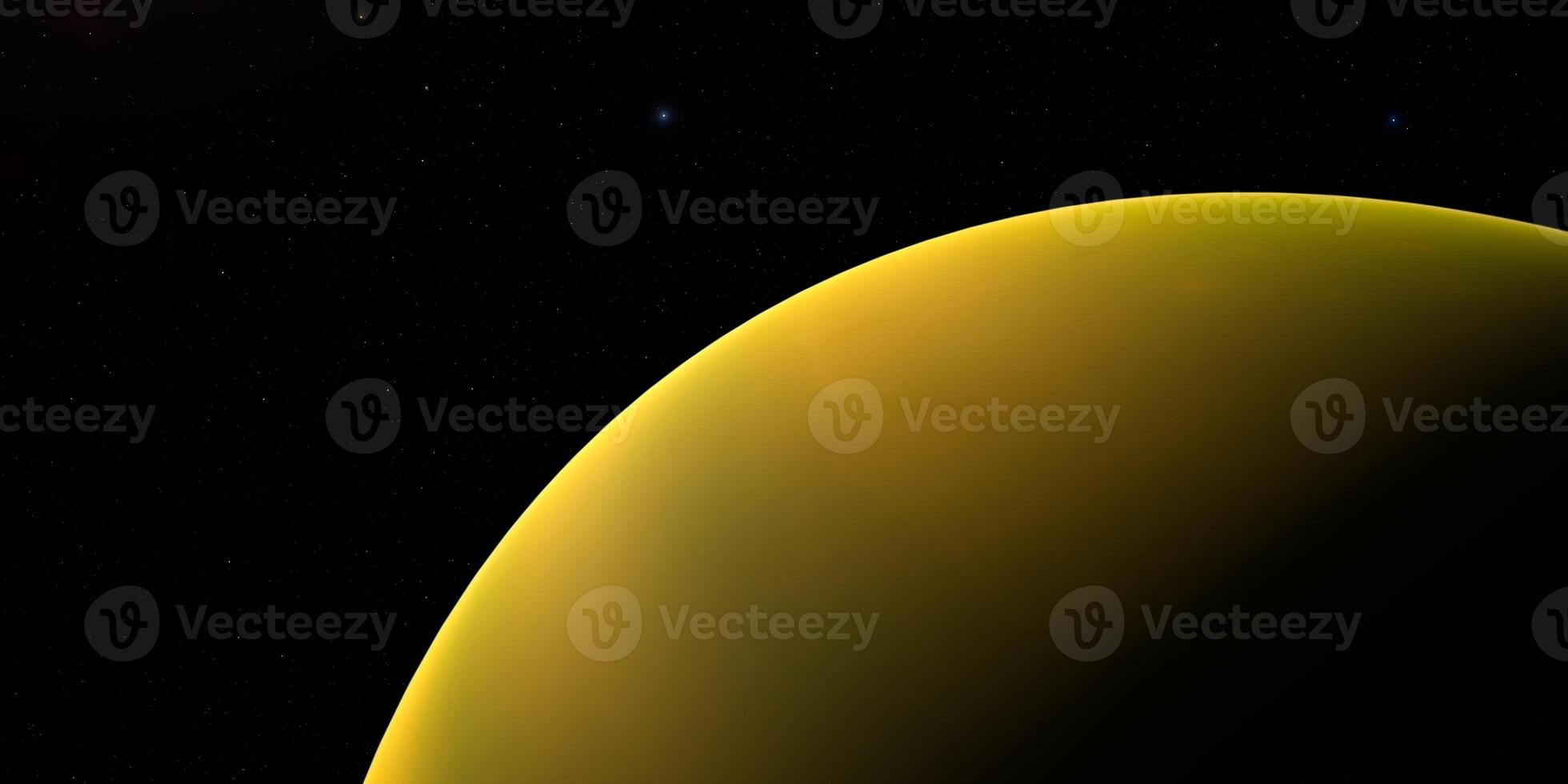 Distant view of saturn's atmosphere against a starry space backdrop photo