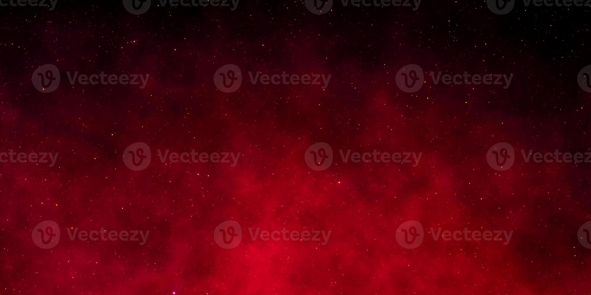 Vibrant red nebula space scene with stars and cosmic clouds photo