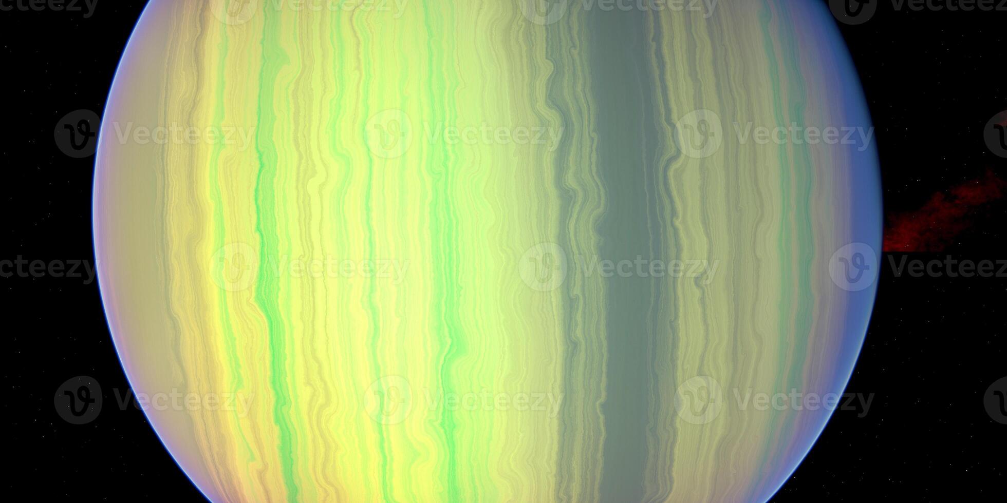 Colorful gas giant with vivid swirling patterns in space photo