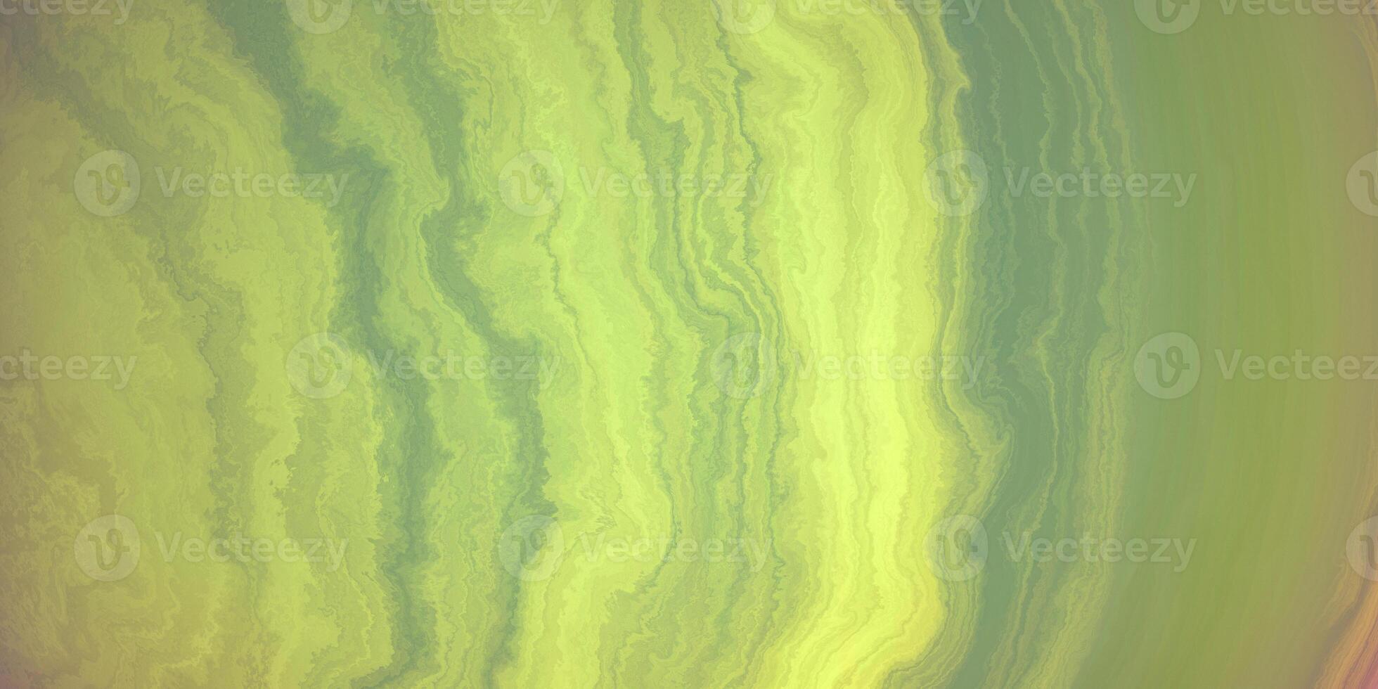 Abstract green and yellow marble texture with organic patterns for modern art background photo