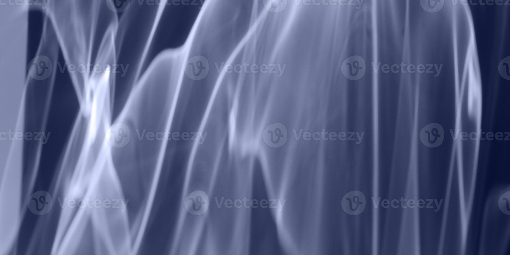 Abstract image with soft-focus dark blue sunlight light patterns as light waves, festive texture background, blurred banner trend color year 2025, white sunlight glare on future dusk fon, geometric photo