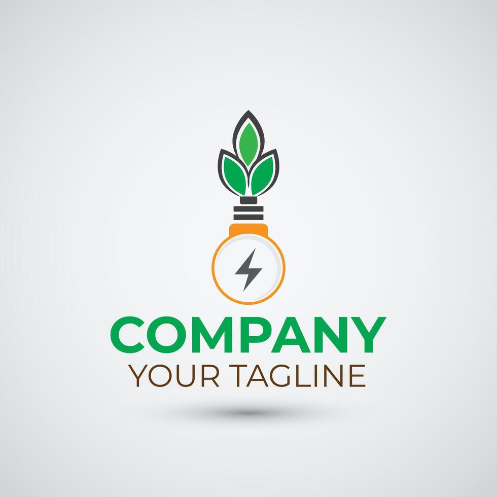 Eco energy logo design template vector