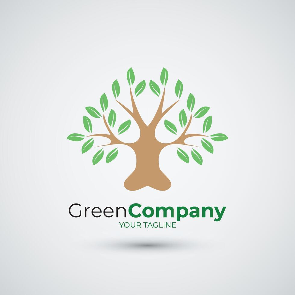 Creative and unique tree logo design abstract template vector