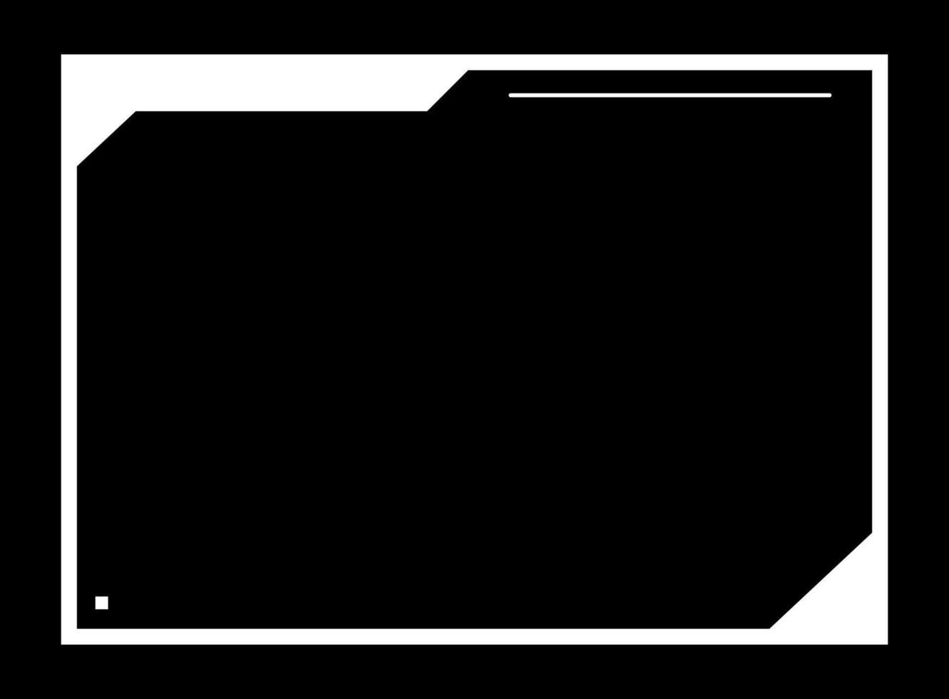 A black and white square with a white border vector
