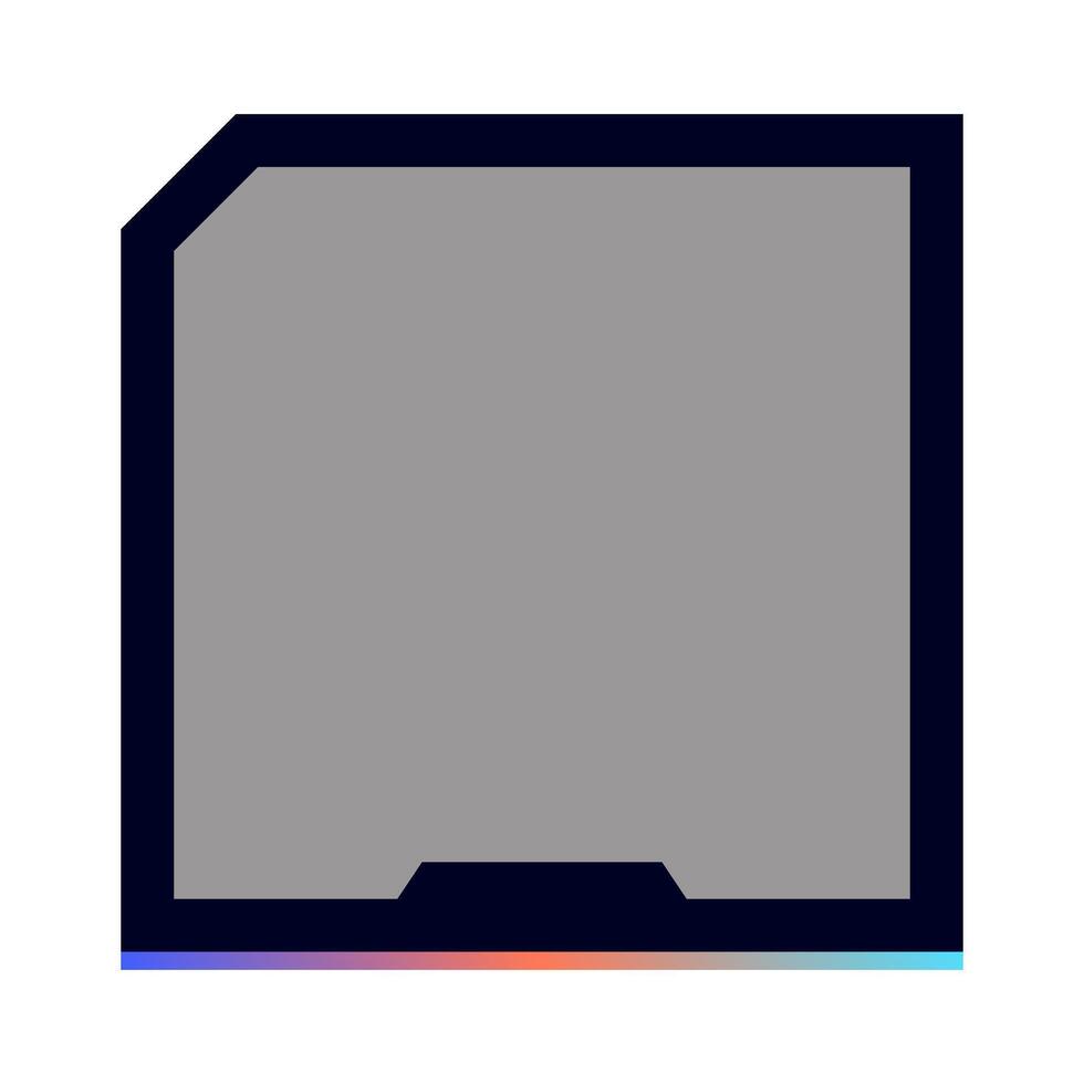 A square with a rainbow colored border vector