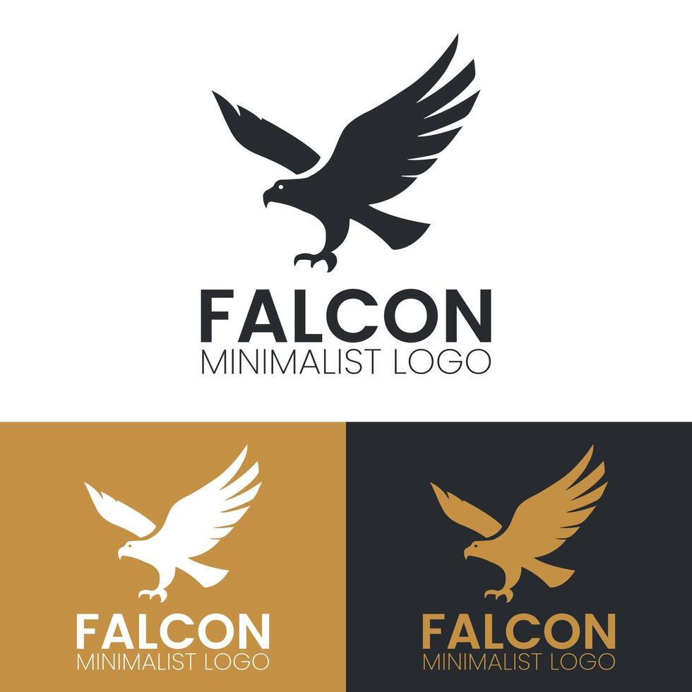 Falcon minimalist logo vector