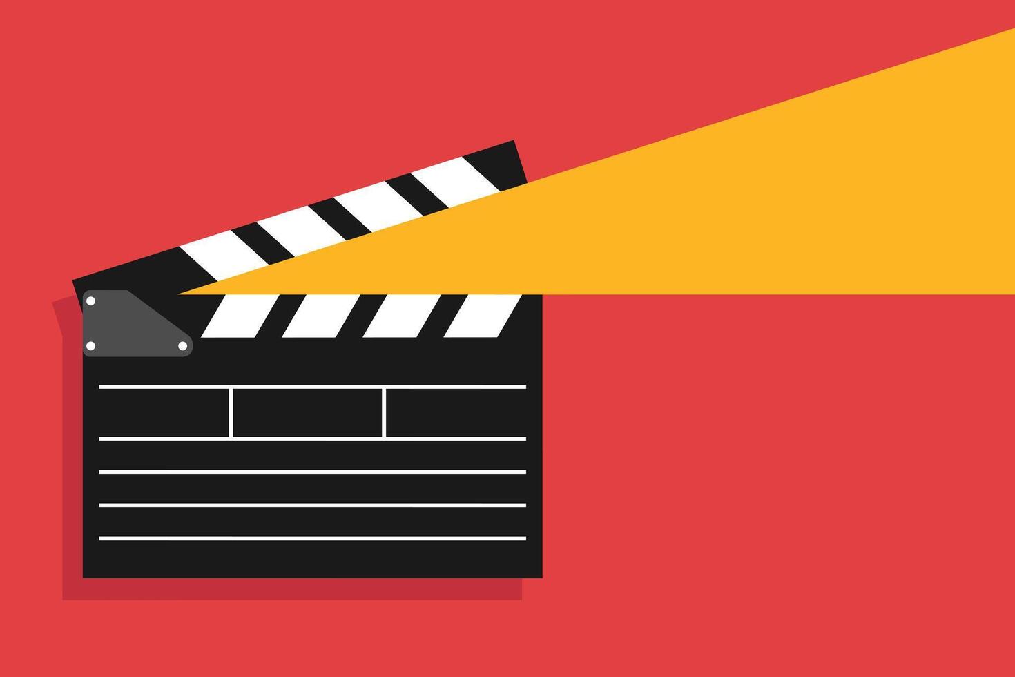 Film festival modern banner template design with clapperboard, film slate. Cinema movie film concept vector