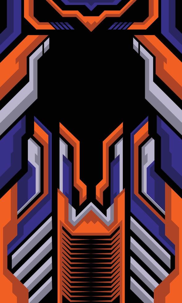 Abstract futuristic geometric stripes fashion background for sublimation gaming jersey vector