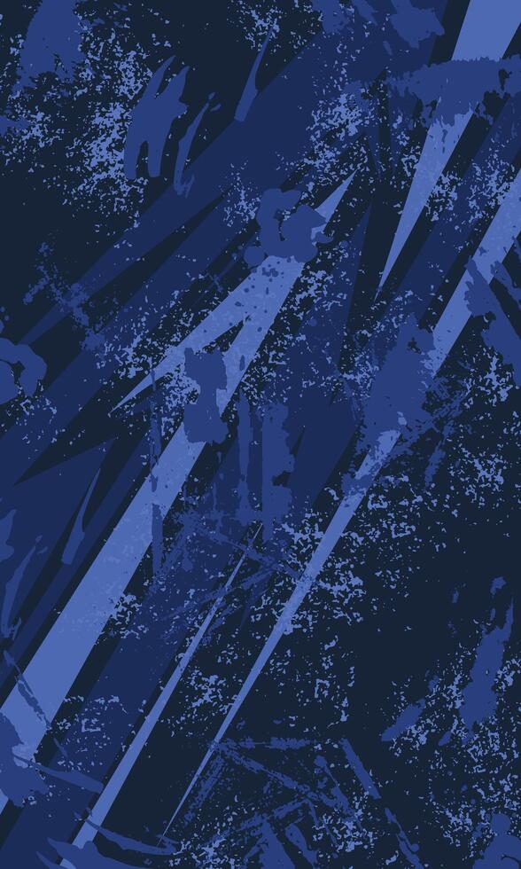 Abstract blue grunge brush stroke textured background for sublimation sports jersey vector