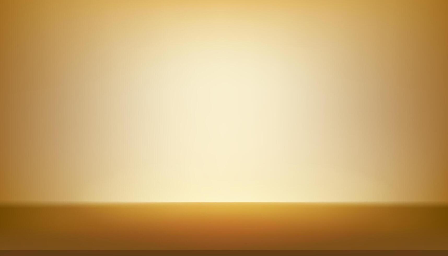 Gold Background,Studio background yellow gradient of golden metal, lights,shadow on 3d podium for cosmetic product display presentation ,Luxury Backdrop Brown spotlight on empty wall and floor mock up vector