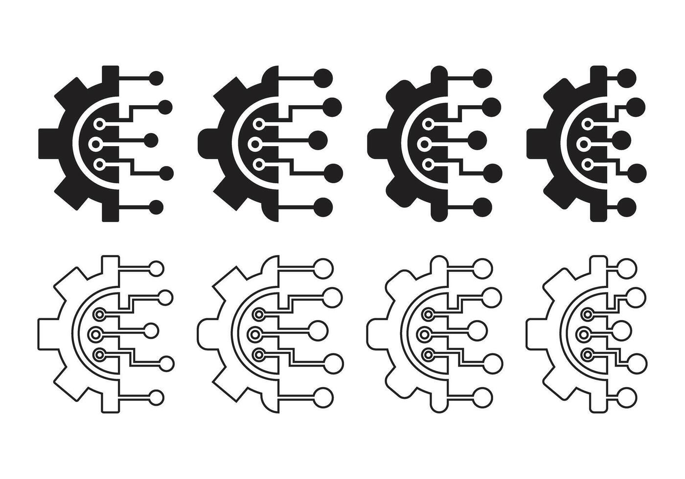 Electronic Circuit Board Set vector