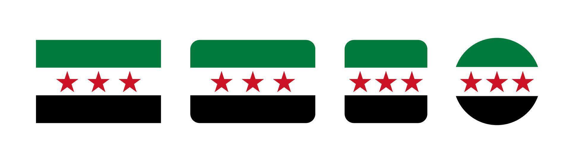 Flag of Syria. National Syrian flag icon set vector