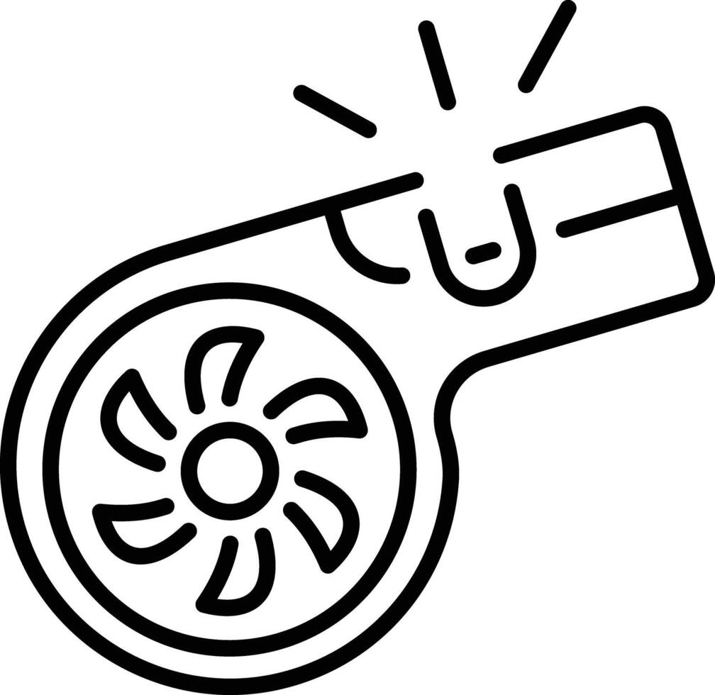 A line style icon of a whistle vector