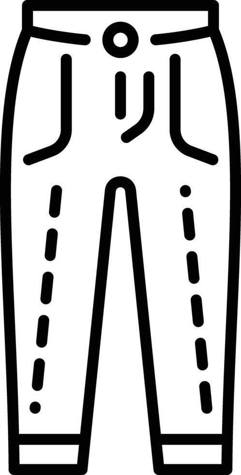 A line style icon of golf pants vector