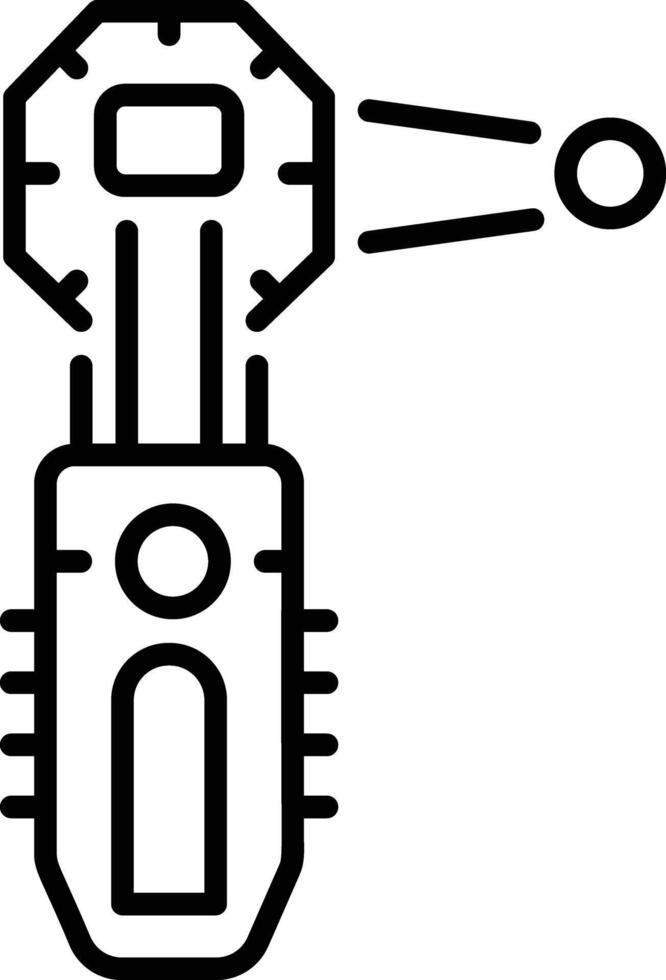 A line style icon of cutting tool vector