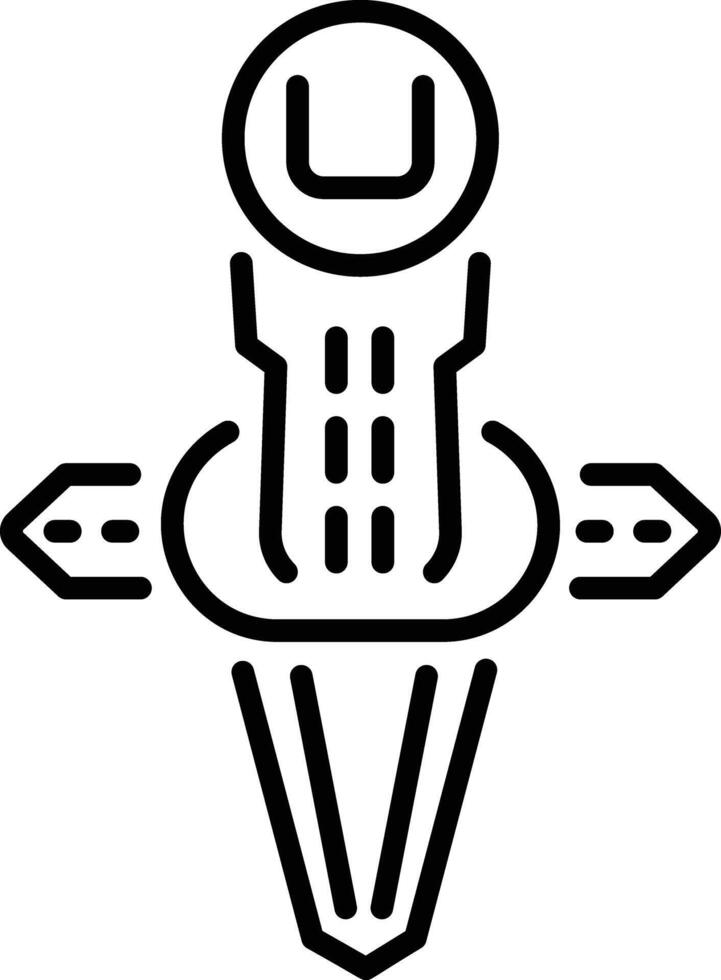 A line style icon of golf divot vector
