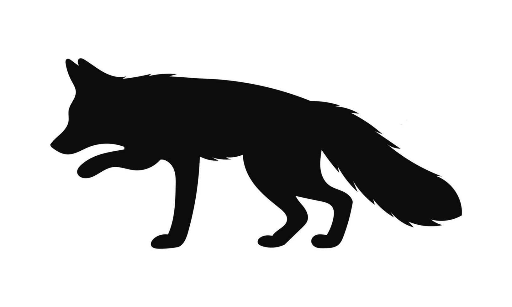 Silhouette fox. FOX vector
