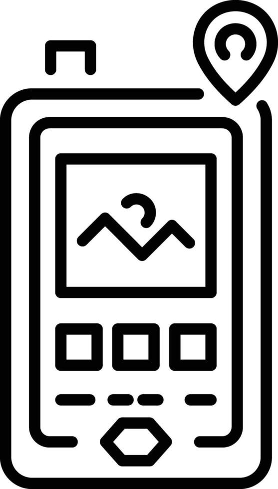 A line style icon of navigation device vector